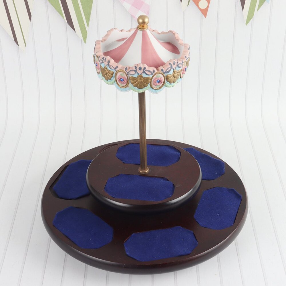 Vintage 1980's Scarborough Fair Porcelain Two-Tiered Musical Carousel Base
